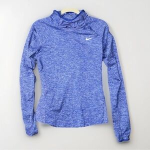 Nike Blue Dri-Fit Swoosh Graphic Hoodie Pullover Long Sleeve Adult Size S